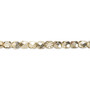 4mm - Czech - Clear with Half Coat Metallic Pale Gold - Strand (approx 100 beads) - Faceted Round Fire Polished Glass