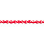 4mm - Czech - Opaque Red - Strand (approx 100 beads) - Faceted Round Fire Polished Glass