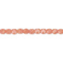 4mm - Czech - Opaque Pink - Strand (approx 100 beads) - Faceted Round Fire Polished Glass