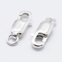 2 x 925 Sterling Silver Lobster Claw Clasps, Carved 925, Silver, 12mm, Hole: 1.5mm