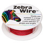 Wire, Zebra Wire™, color-coated copper, red, round, 20 gauge. Sold per 15-yard spool.