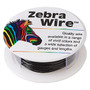 Wire, Zebra Wire™, color-coated copper, black, round, 20 gauge. Sold per 15-yard spool.