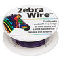 Wire, Zebra Wire™, color-coated copper, purple, round, 20 gauge. Sold per 15-yard spool.