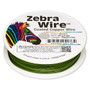 Wire, Zebra Wire™, color-coated copper, green, round, 20 gauge. Sold per 15-yard spool.