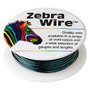 Wire, Zebra Wire™, color-coated copper, forrest green, round, 20 gauge. Sold per 15-yard spool.