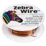 Wire, Zebra Wire™, color-coated copper, brown, round, 20 gauge. Sold per 15-yard spool.