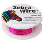 Wire, Zebra Wire™, color-coated copper, fuchsia, round, 20 gauge. Sold per 15-yard spool.