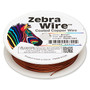 Wire, Zebra Wire™, color-coated copper, brown, round, 22 gauge. Sold per 15-yard spool.