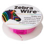 Wire, Zebra Wire™, color-coated copper, fuchsia, round, 22 gauge. Sold per 15-yard spool.