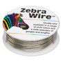Wire, Zebra Wire™, copper, silver color, round, 22 gauge. Sold per 1/4 pound spool, approximately 45 yards.