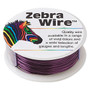 Wire, Zebra Wire™, color-coated copper, purple, round, 22 gauge. Sold per 1/4 pound spool, approximately 45 yards.
