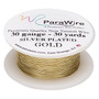 Wire, ParaWire™, gold-finished and silver-plated copper, round, 30 gauge. Sold per 30-yard spool.