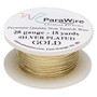 Wire, ParaWire™, gold-finished and silver-plated copper, round, 28 gauge. Sold per 15-yard spool.