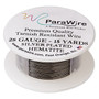 Wire, ParaWire™, enameled copper, hematite, round, 28 gauge. Sold per 15-yard spool.