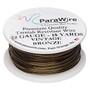 Wire, ParaWire™, vintage bronze-finished copper, round, 22 gauge. Sold per 15-yard spool.