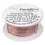 Wire, ParaWire™, rose gold-finished copper, round, 22 gauge. Sold per 8-yard spool.