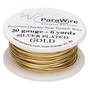 Wire, ParaWire™, gold-finished and silver-plated copper, round, 20 gauge. Sold per 6-yard spool.