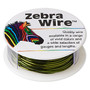 Wire, Zebra Wire™, color-coated copper, olive green, round, 18 gauge. Sold per 10-yard spool.