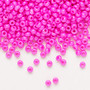 Seed bead, Preciosa Ornela, Czech glass, opaque pink luster, #8 rocaille. Sold per 50-gram pkg.