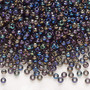 Seed bead, Preciosa Ornela, Czech glass, translucent rainbow grey (41010), #8 rocaille. Sold per 50-gram pkg.