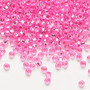 Seed bead, Preciosa Ornela, Czech glass, translucent silver-lined dyed pink, #8 rocaille. Sold per 50-gram pkg.