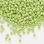 Seed bead, Preciosa Ornela, Czech glass, opaque pale green, #8 rocaille. Sold per 500-gram pkg.