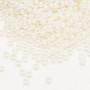 Seed bead, Preciosa Ornela, Czech glass, opaque pearl luster white, #8 rocaille. Sold per 500-gram pkg.