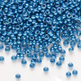 Seed bead, Preciosa Ornela, Czech glass, opaque metallic blue, #8 rocaille. Sold per 500-gram pkg.