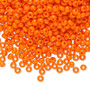 Seed bead, Preciosa Ornela, Czech glass, opaque dark orange, #8 rocaille. Sold per 500-gram pkg.