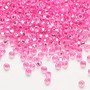 Seed bead, Preciosa Ornela, Czech glass, translucent silver-lined dyed pink, #8 rocaille. Sold per 500-gram pkg.