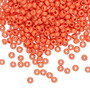 Seed bead, Preciosa Ornela, Czech glass, opaque terra intensive orange, #8 rocaille. Sold per 500-gram pkg.