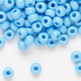 Seed bead, Preciosa Ornela, glass, opaque sky blue, #2 rocaille. Sold per 50-gram pkg.