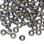 Seed bead, Preciosa Ornela, Czech glass, transparent silver-lined grey, #2 rocaille with square hole. Sold per 50-gram pkg.
