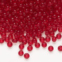 Seed bead, Preciosa Ornela, Czech glass, transparent garnet, #6 rocaille. Sold per 50-gram pkg.