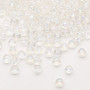 Seed bead, Preciosa Ornela, Czech glass, translucent rainbow clear (58205), #6 rocaille. Sold per 50-gram pkg.