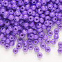 Seed bead, Preciosa Ornela, Czech glass, opaque terra dyed lilac, #6 rocaille. Sold per 50-gram pkg.