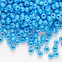 Seed bead, Preciosa Ornela, Czech glass, opaque terra dyed turquoise green, #6 rocaille. Sold per 50-gram pkg.