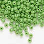 Seed bead, Preciosa Ornela, Czech glass, opaque mint green, #6 rocaille. Sold per 50-gram pkg.