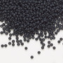 Seed bead, Preciosa Ornela, Czech glass, opaque matte black, #11 rocaille. Sold per 50-gram pkg.
