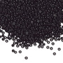 Seed bead, Preciosa Ornela, Czech glass, opaque black (23980), #11 rocaille. Sold per 50-gram pkg.