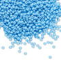 Seed bead, Preciosa Ornela, Czech glass, opaque sky blue (63020), #11 rocaille. Sold per 50-gram pkg.