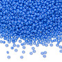 Seed bead, Preciosa Ornela, Czech glass, opaque medium blue (33040), #11 rocaille. Sold per 50-gram pkg.