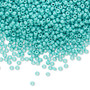 Seed bead, Preciosa Ornela, Czech glass, opaque seafoam green (63130), #11 rocaille. Sold per 50-gram pkg.