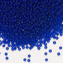 Seed bead, Preciosa Ornela, Czech glass, transparent blue (30100), #11 rocaille. Sold per 50-gram pkg.