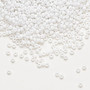 Seed bead, Preciosa Ornela, Czech glass, opaque matte chalk white, #11 rocaille. Sold per 50-gram pkg.