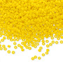 Seed bead, Preciosa Ornela, Czech glass, opaque yellow (83130), #11 rocaille. Sold per 50-gram pkg.