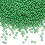 Seed bead, Preciosa Ornela, Czech glass, opaque green (53250), #11 rocaille. Sold per 500-gram pkg.