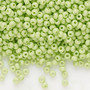 Seed bead, Preciosa Ornela, Czech glass, opaque pale green (53410), #11 rocaille. Sold per 500-gram pkg.