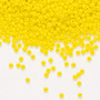 Seed bead, Preciosa Ornela, Czech glass, opaque lemon yellow (83110), #11 rocaille. Sold per 500-gram pkg.