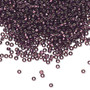 Seed bead, Preciosa Ornela, Czech glass, transparent silver-lined amethyst (27060), #11 rocaille with square hole. Sold per 500-gram pkg.
